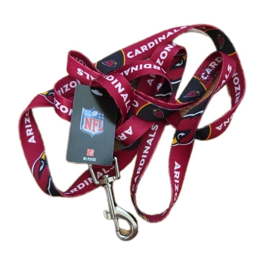 NFL Arizona Cardinals Pet Dog Leash NWT Red, Black Heavy Duty Carabiner
